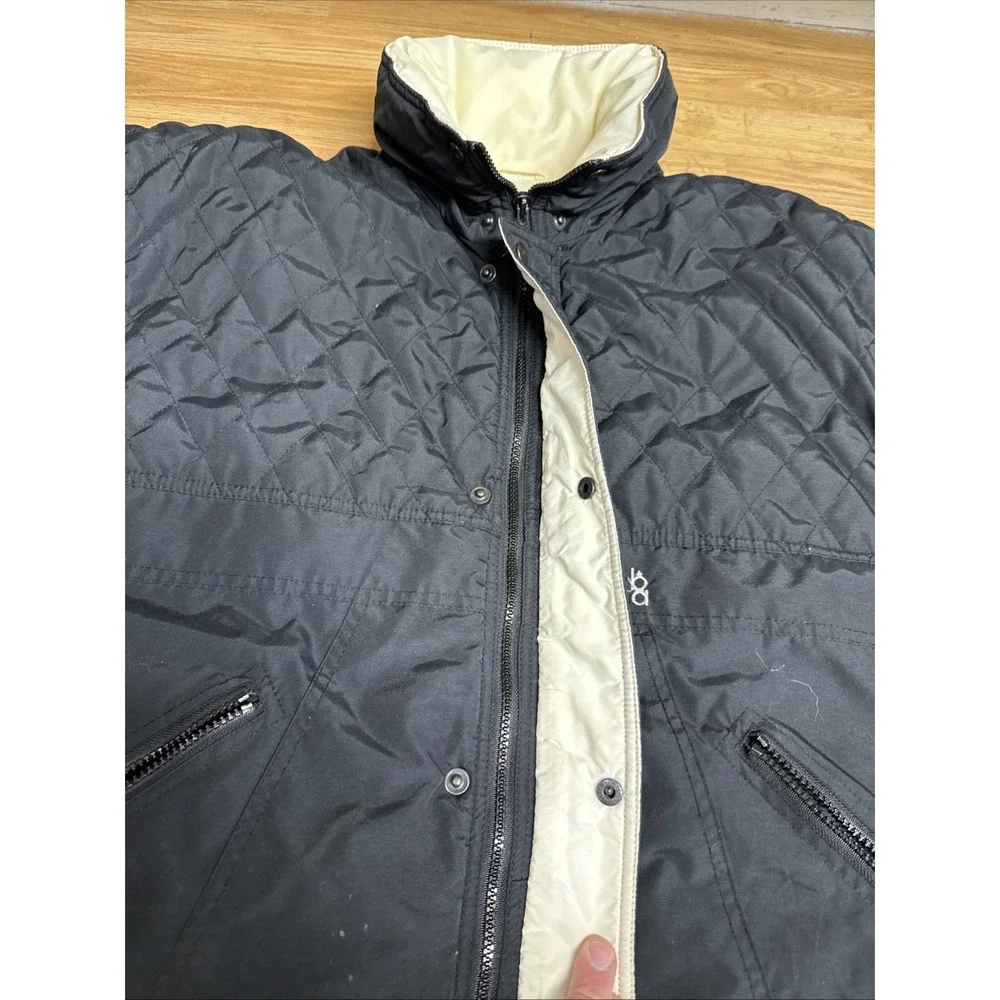 Vintage Bob Allen Black &‎ White Full Zip Ski Jacket Men's Medium